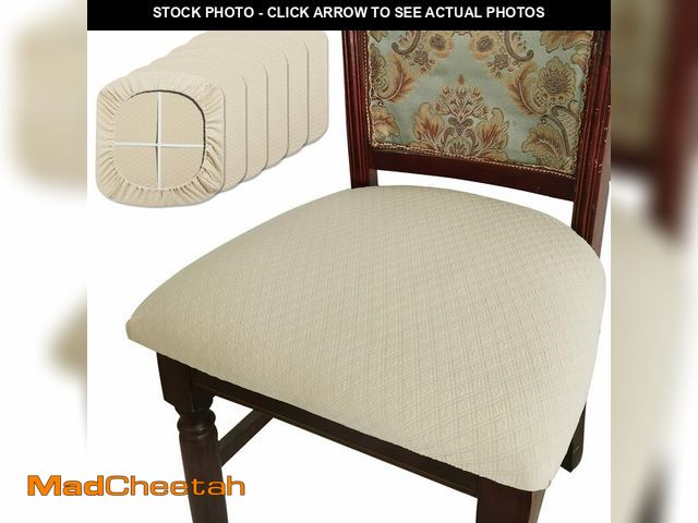 Lot 74-13563776 - BUYUE Dining Room Chair Seat Covers Set of 6, TPU not Mixed, Friendly Jacquard Fabric Stretch Washab...