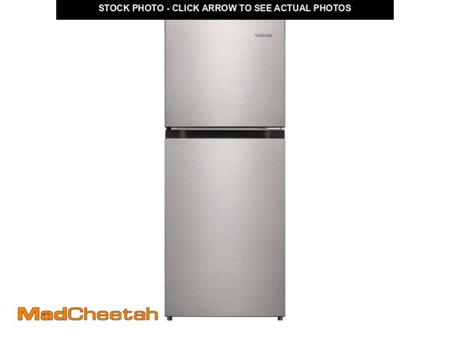 Lot 74-14193329 - Vissani 4.5 cu. ft. Mini Refrigerator in Stainless Look with Glass Shelves, Top Freezer, and Energy ...