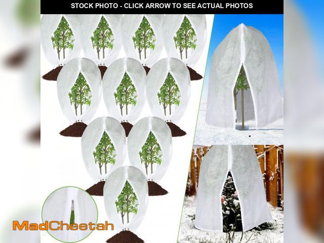 Lot 74-12154122 - Berlune 10 Pcs Winter Plant Cover Freeze Protection Bag Outdoor Freeze Tree Blanket with Zipper and ...