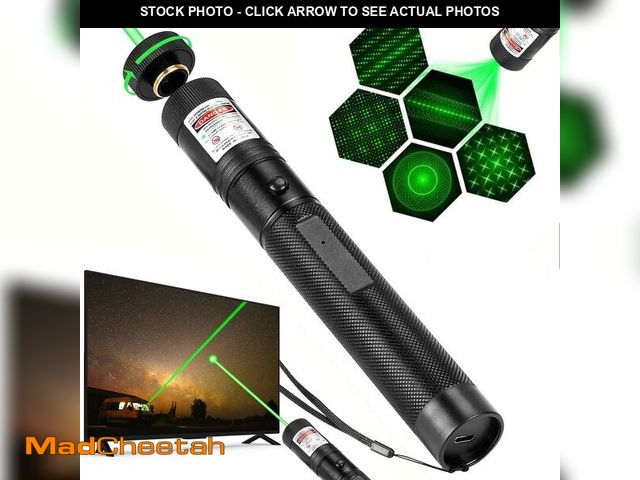 Lot 74-14207748 - Damflew Green Laser Pointer High Power - Long Range Rechargeable Laser Beam, USB Charging Port for H...
