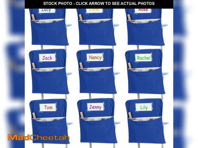 Lot 74-12707564 - Xaatren 24 Pcs Small Chair Pockets for Classroom 14 Inch School Chairs Bag Chairback Buddy Seat Pock...