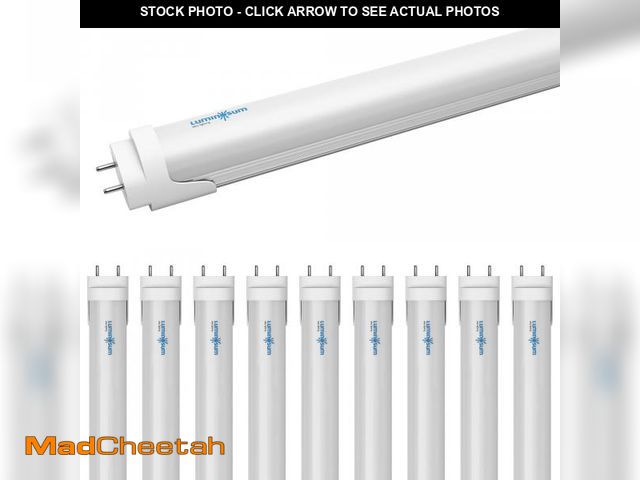 Lot 74-12538435 - LUMINOSUM T8 LED Tube Light Bulbs 4 Foot 20W 40W Equivalent, 4000K Natural White 2000LM, T8 T10 T12 ...