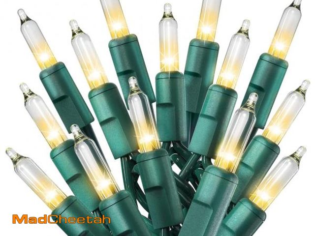 Lot 74-12311859 - PREXTEX 300 Count Clear Christmas Tree Lights with Green Wire - 60 ft Warm White Twinkle Lights for ...