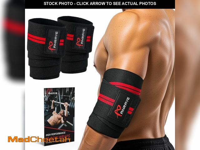 Lot 74-12698146 - Anraye Elbow Wraps for Weightlifting - 47" Adjustable Compression Straps &amp; Brace for Joint Suppo...