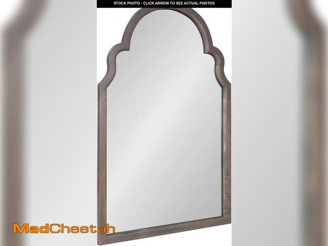 Lot 74-12396770 - Kate and Laurel Hogan Farmhouse Arched Wall Mirror, 24 x 36, Gray, Rustic Moroccan Mirror for Wall -...