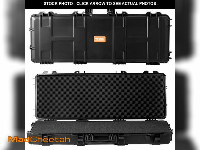 Lot 74-13802913 - VEVOR Rifle Case, Hard Rifle Case with 4 Layers Fully-protective Foams, 42 inch Lockable Long Storag...