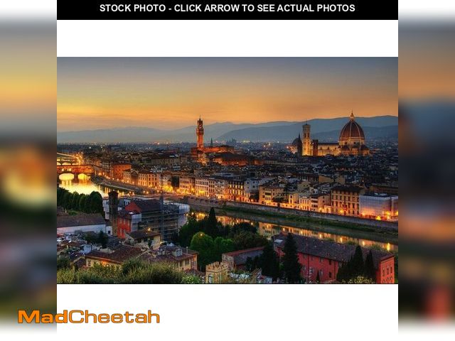 Lot 74-12664321 - Florence Italy at Dusk with Cathedral of Saint Mary of the Flower Photo Photograph Cool Wall Art Pri...