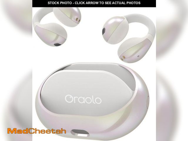 Lot 74-12330149 - Oraolo Open Ear AC600 Headphones, Bluetooth 5.4 Wireless Earbuds with HiFi Stereo, Clip-On Earbuds w...