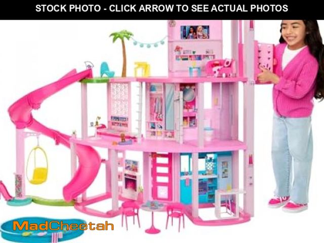 Lot 74-12136771 - Barbie DreamHouse, Doll House Playset with 75+ Pieces Including Toy Furniture &amp; 3-Story Pool Sli...
