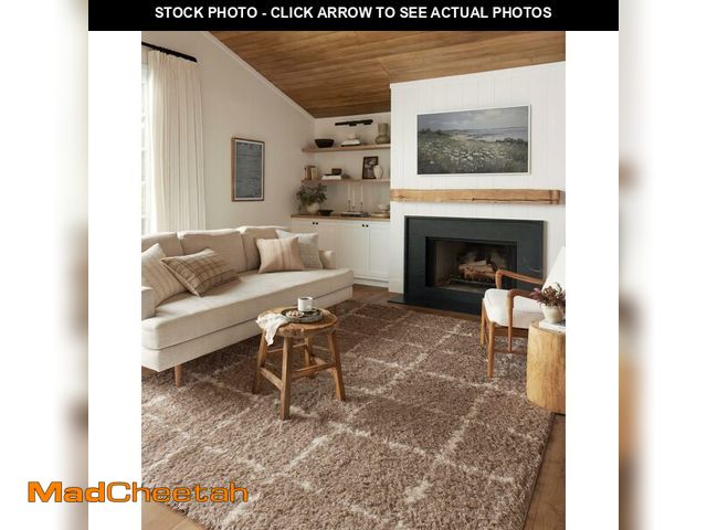 Lot 74-13644009 - Loloi Angela Rose Amira Collection, Khaki &amp; Ivory, 6'-7" x 9'-6" Area Rug Ã¢â¬â Extra Plush M...