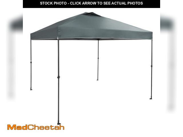 Lot 74-12464316 - *SEE DETAILS* Everbilt 10 ft. x 10 ft. Grey Instant Canopy Pop Up Tent *SEE DETAILS*  - USED