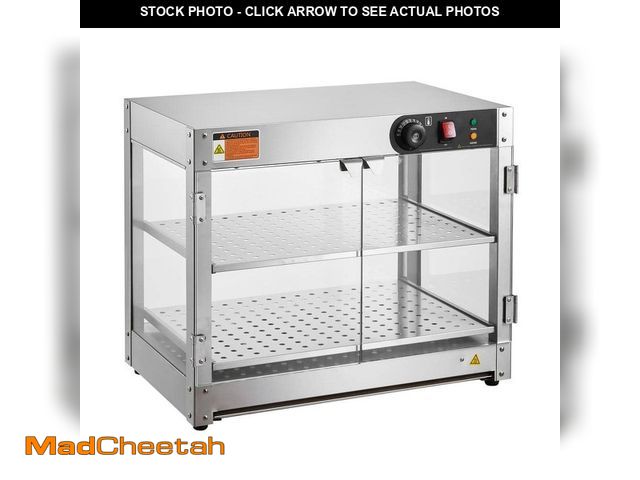 Lot 74-14193278 - SVOPES 2-Tier Silver Food Warmer Display, 800W, 58L Capacity Buffet Server, 86ÃâÃÂ°F~185ÃâÃÂ...