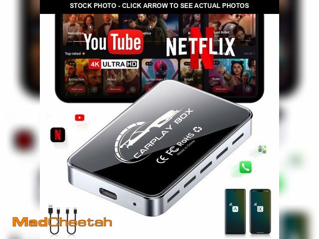 Lot 74-13624622 - FAIMEE AI Box Wireless CarPlay &amp; Auto Adapter - Plug &amp; Play, Dual-Band WiFi, Bluetooth 5.0, ...