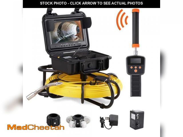 Lot 74-12365643 - (MISSING LOCATER) VEVOR Sewer Pipe Camera 9 in. Screen Pipeline Sewer Camera 300 ft. DVR with 512Hz ...