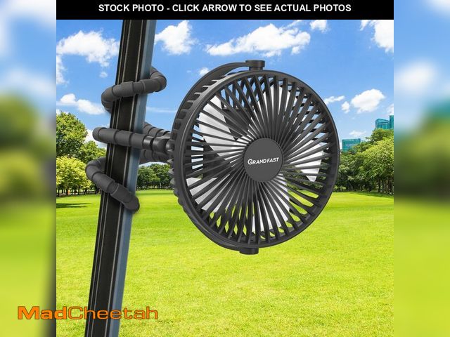 Lot 74-12599289 - 10000mAh Rechargeable Golf Cart Fan, 50H Run, Compatible with EZGO Club Car Yamaha, 7 inch Clip On F...