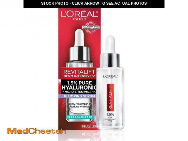 Lot 74-11553014 - L'Oreal Paris Revitalift 1.5% Pure Hyaluronic Acid Face Serum, Hydrate &amp; Reduce Wrinkles, Fragra...