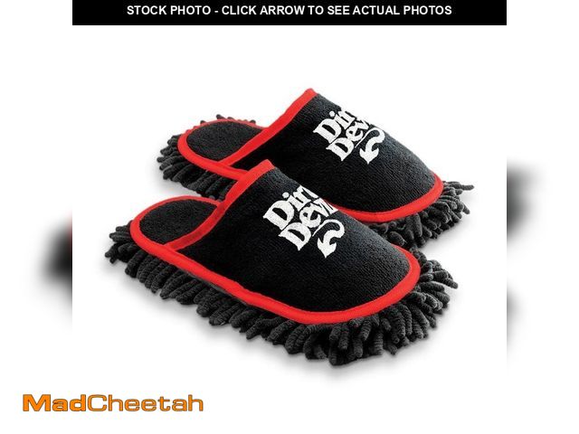 Lot 74-12584600 - Dirt Devil Cleaning Slippers, Flexible Detachable Microfiber Machine Washable Dusting Shoes, for Har...