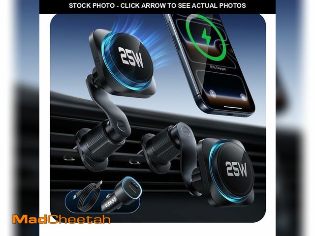 Lot 74-13568761 - ESR OmniLock Qi2.2 Certified 25W MagSafe Car Mount Charger with CryoBoost, Phone Cooling MagSafe Car...