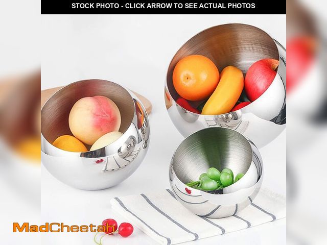 Lot 74-12873019 - 1Pcs 1.45L/0.38Gallon Stainless Steel Seasoning Bowl Oblique Condiment Hot Pot Restaurant Buffet Sug...