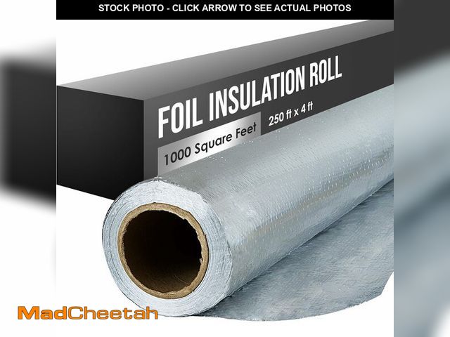 Lot 74-13698085 - Houseables Radiant Barrier, Radiant Barrier Insulation Roll, Attic Insulation, 1000 Sq Ft, 250'x4', ...