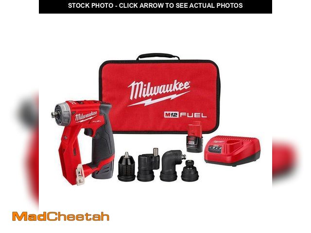 Lot 74-14322595 - Milwaukee M12 FUEL 12V Lithium-Ion Brushless Cordless 4-in-1 Installation 3/8 in. Drill Driver Kit w...