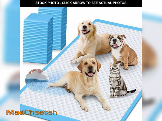 Lot 74-13992185 - iweepet Enormous 37"x 54" Dog Training Potty Pads, Super Absorbent &amp; Leak-Proof 6 Layers Puppy P...