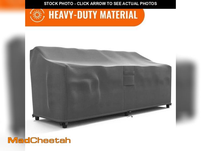 Lot 74-14115404 - KHOMO GEAR 58 in. W x 32.5 in. H x 31 in. D Small Gray Outdoor Sofa Patio Loveseat Furniture Cover -...