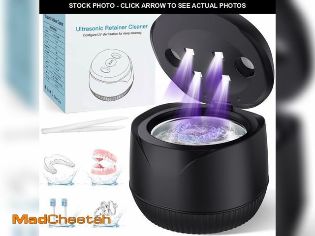 Lot 74-14146480 - Dental Ultrasonic Retainer Cleaner Machine: 45kHz Dental Cleaning Pod with Digital Timer &amp; 200ML...