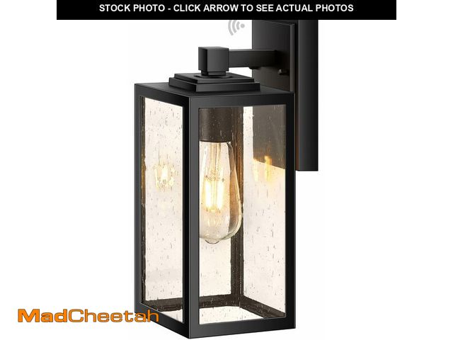 Lot 74-14341150 - VIANIS Large Outdoor Light Fixtures Wall Mount, Black Dusk to Dawn Outside Porch Lighting, Modern Ex...
