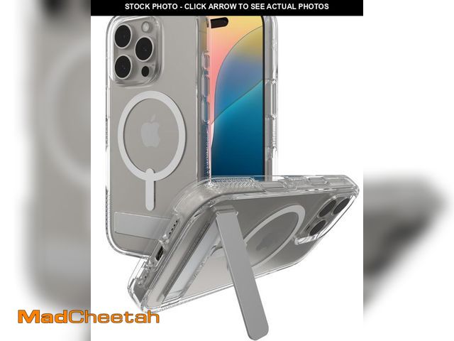 Lot 74-12123658 - ZAGG Crystal Palace Snap with Kickstand Case for iPhone 16 Pro - MagSafe &amp; Wireless Charging Com...