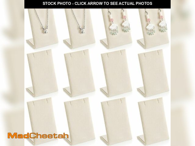 Lot 74-14271643 - RattanView 12 Pieces Velvet Earring Display Stand Necklace Pendant Jewelry Stand Showcase Organizer ...