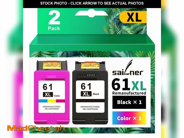 Lot 74-13621428 - 61XL Ink Cartridge Black and Color Combo Pack Replacement for HP Ink 61 HP61 XL HP61XL Envy 4500 450...