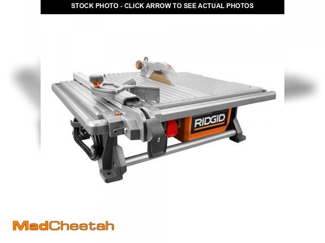 Lot 74-12364619 - RIDGID 6.5-Amp 7 in. Blade Corded Table Top Wet Tile Saw - USED