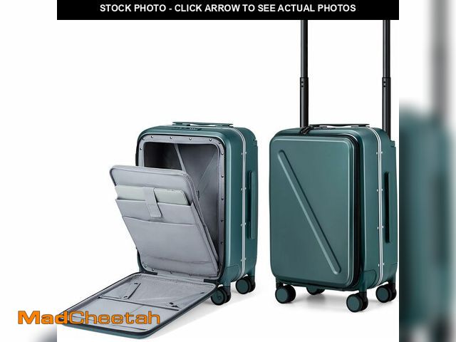 Lot 74-13710143 - MILADA Wide Handle Carry On Luggage with Front Pocket Hardshell 20 Inch Front Opening Luggage with S...