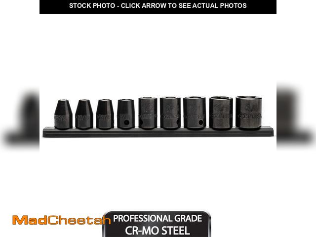 Lot 74-14410695 - Husky 3/8 in. Drive Standard SAE 6-Point Impact Socket Set (9-Piece) - UNUSED