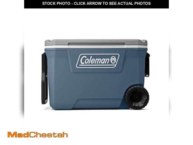 Lot 74-12527731 - Coleman 316 Series 62QT Hard Chest Wheeled Cooler, Lakeside Blue - UNUSED