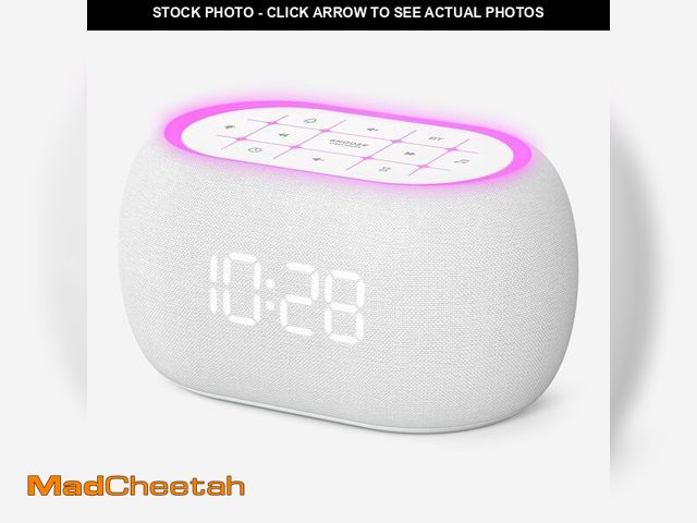 Lot 74-14144532 - ANJANK White Noise Sound Machine Alarm Clock with Hi-Fi Bluetooth Speaker, 21 Soothing Sounds/7 Nigh...