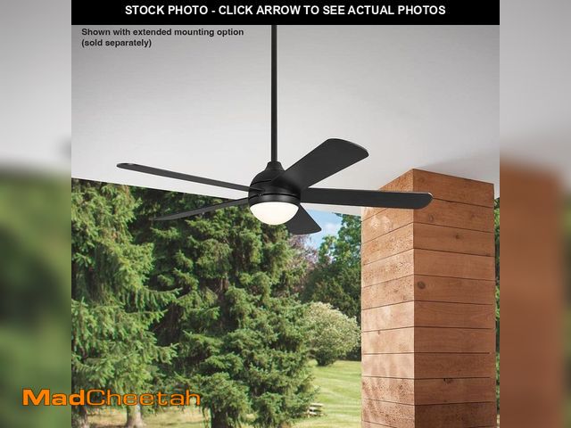 Lot 74-12581738 - Hampton Bay Morland 52 in. Smart Indoor/Covered Outdoor Matte Black Ceiling Fan with Remote and Inte...