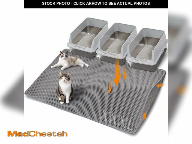 Lot 74-14423319 - Anywish Cat Litter Mat 47"x33" Urine-Proof XL Litter Mat for Litter Box Mat - UNUSED
