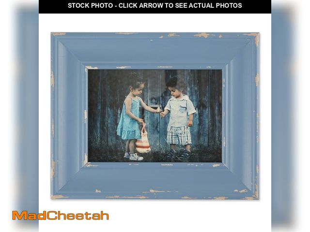 Lot 74-14296215 - DII Distressed Wooden Picture Frame Collection Rustic Farmhouse Inspired, 5x7, Stonewash Blue - UNUS...