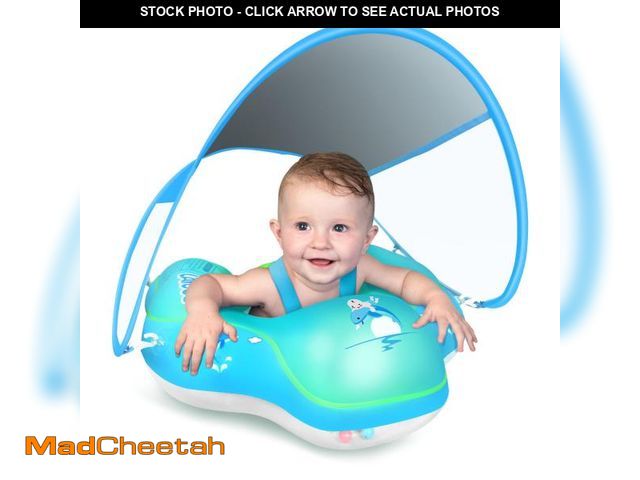 Lot 74-12309175 - LAYCOL Baby Swimming Float Inflatable Baby Pool Float Ring with Sun Protection Canopy,add Tail no fl...