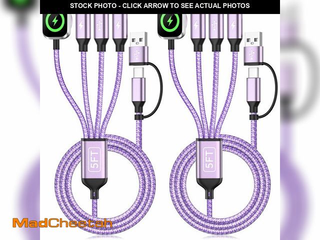 Lot 74-14143858 - 4in2 Multi Charging Cable for iWatch Charger/iPhone Charger/CarPlay Cable, Beach Travel Vacation Ess...