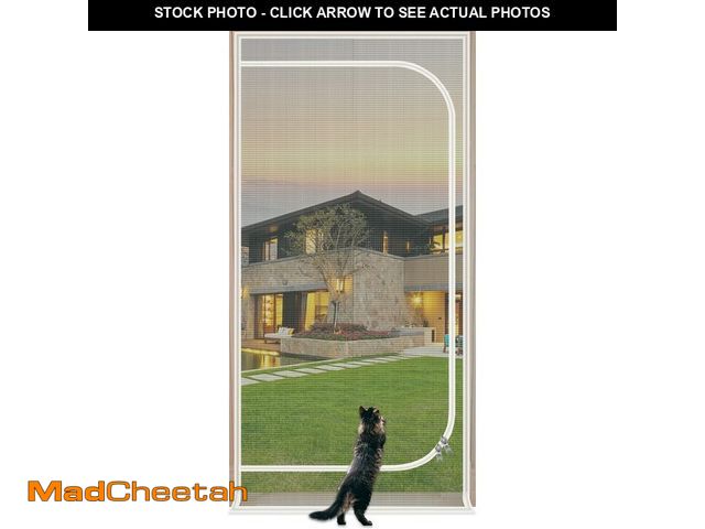 Lot 74-13710379 - QWR Reinforced Cat Screen Door,Fits Door Opening Size 32''x 80'',Thickened Cat Proof Screen Door wit...