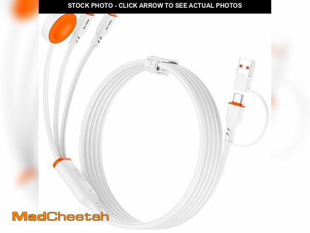 Lot 74-14153974 - Travel Essentials 3 in 2 Multi Charging Cable 100W USB A/C to Dual USB C/for Apple Watch Charging Ca...