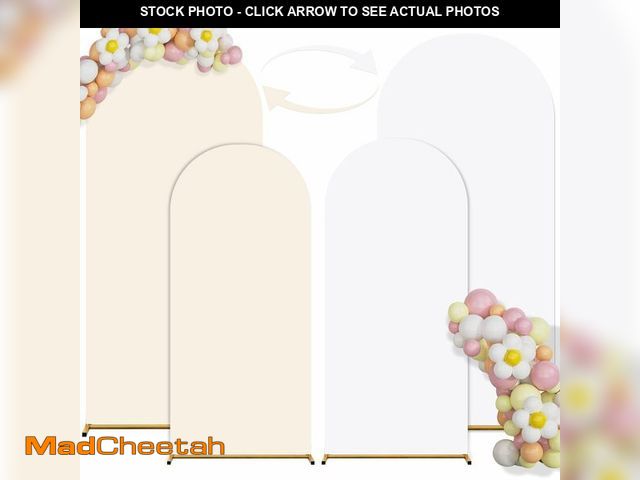 Lot 74-14144663 - Arch Backdrop Cover Set of 2(6ft/7.2ft) Double Color Wedding Arch Cover Spandex Fitted Arch Covers,R...