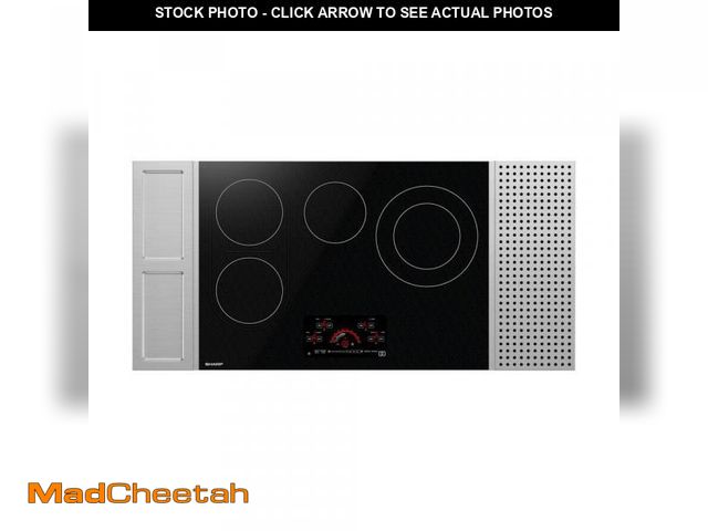 Lot 74-12032505 - *SEE DETAILS* Sharp 30 in. 4-Elements Smooth-Top Electric Cooking in Black with Stainless Steel Side...
