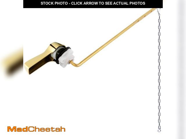 Lot 74-12307711 - Hibbent Universal Metal Front Mount Toilet Handle Replacement Kit, Brass Toilet Flush Tank Lever wit...