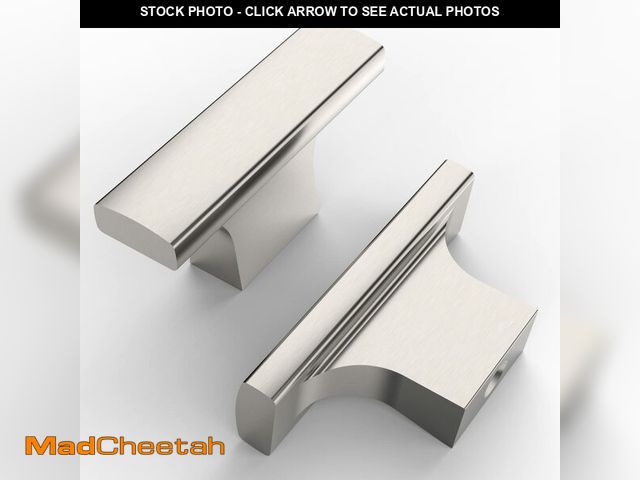 Lot 74-14056841 - Asidrama 10 Pack Brushed Satin Nickel Kitchen Cabinet Knobs Dresser Drawer Cabinet Hardware Zinc Kno...