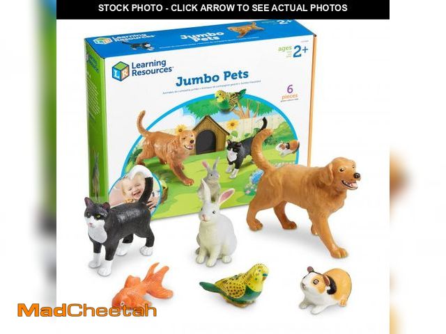 Lot 74-12117199 - Learning Resources Jumbo Domestic Pets - 6 Pieces, Ages 2+ Preschool Pet Toys, Classroom Desk Pets, ...