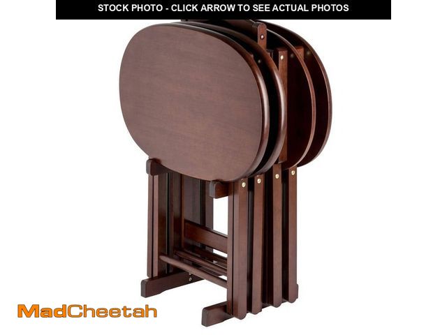 Lot 74-12465484 - WINSOME WOOD Nathan 23.70 in. Cappuccino 5-Piece Snack Wood End Table - UNUSED